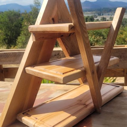 Elevador de mesa de roble