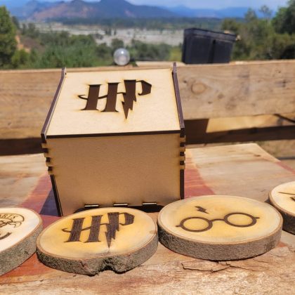 Posavasos con caja