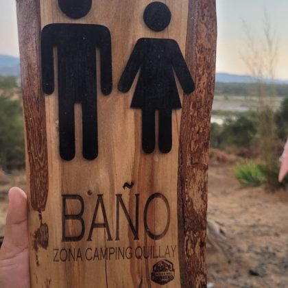 Letrero Rustico Baño